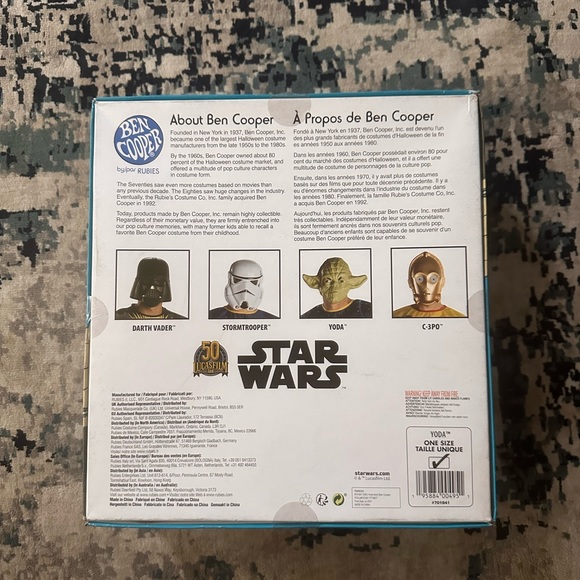 Ben Cooper Star Wars Yoda Costume reissue by Rubies 1705 of 5000 - Picture 9 of 15